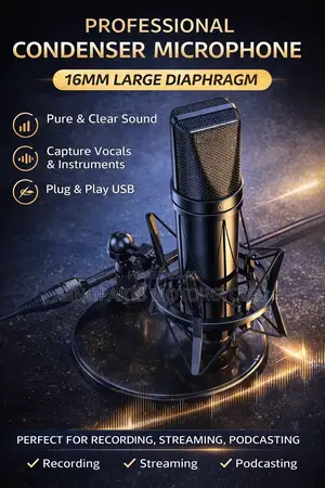 Condenser Microphone Studio Recording Mic Clear Sound Streaming