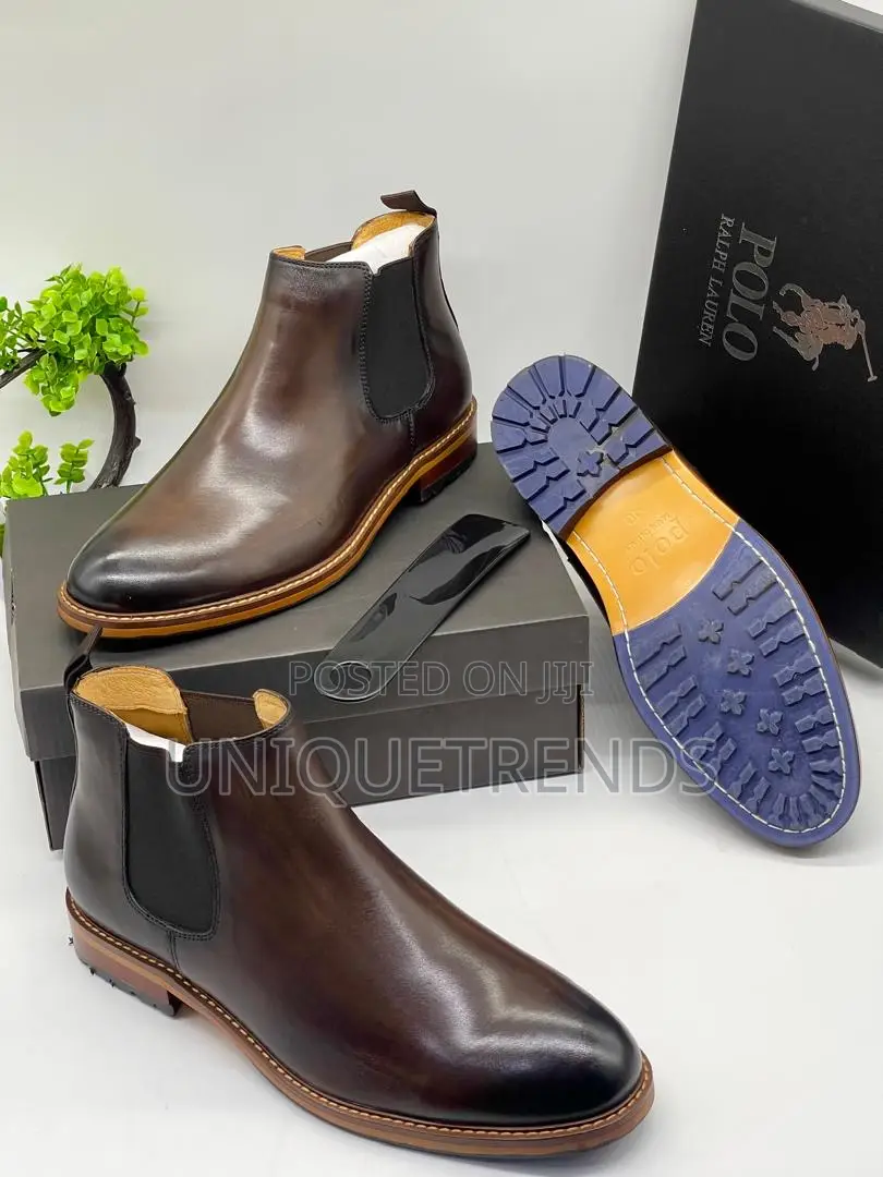 Quality Polo Ralph Lauren Chelsea Boots (Coffee)