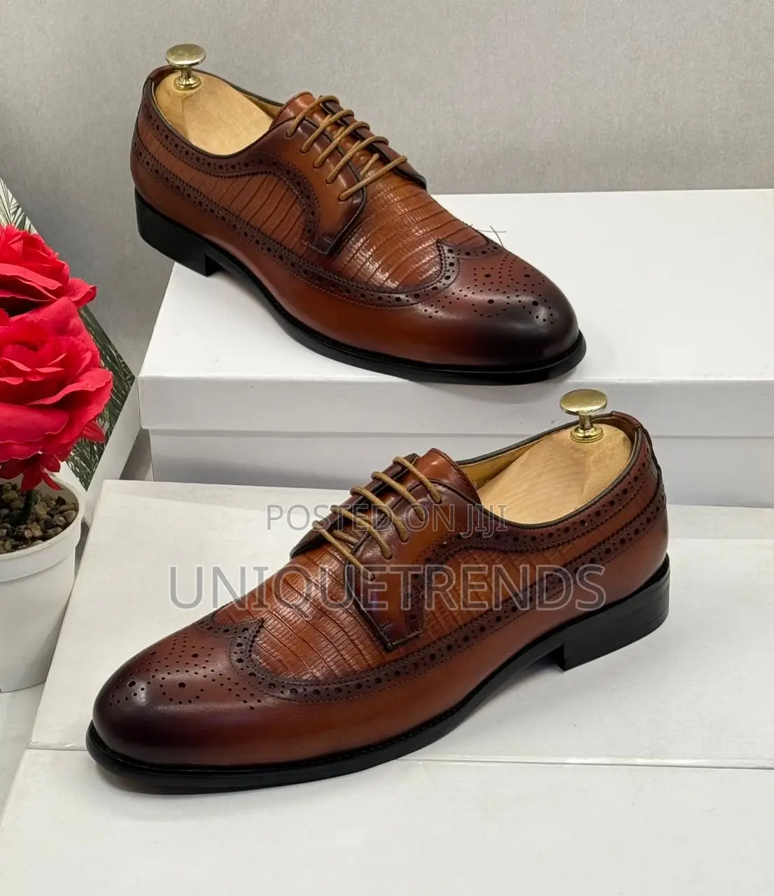 Executive J.M. Weston Brown Leather Shoes