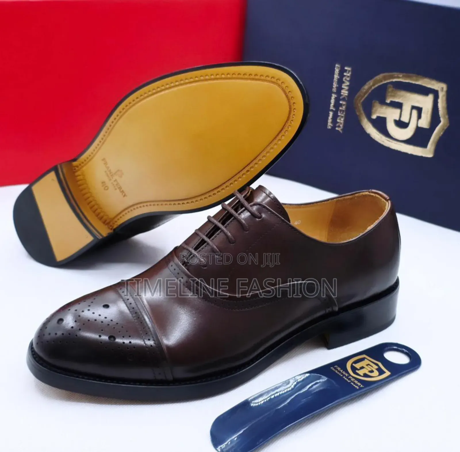 Frank Perry Coffee Brown Men's Stylish Lace Shoes
