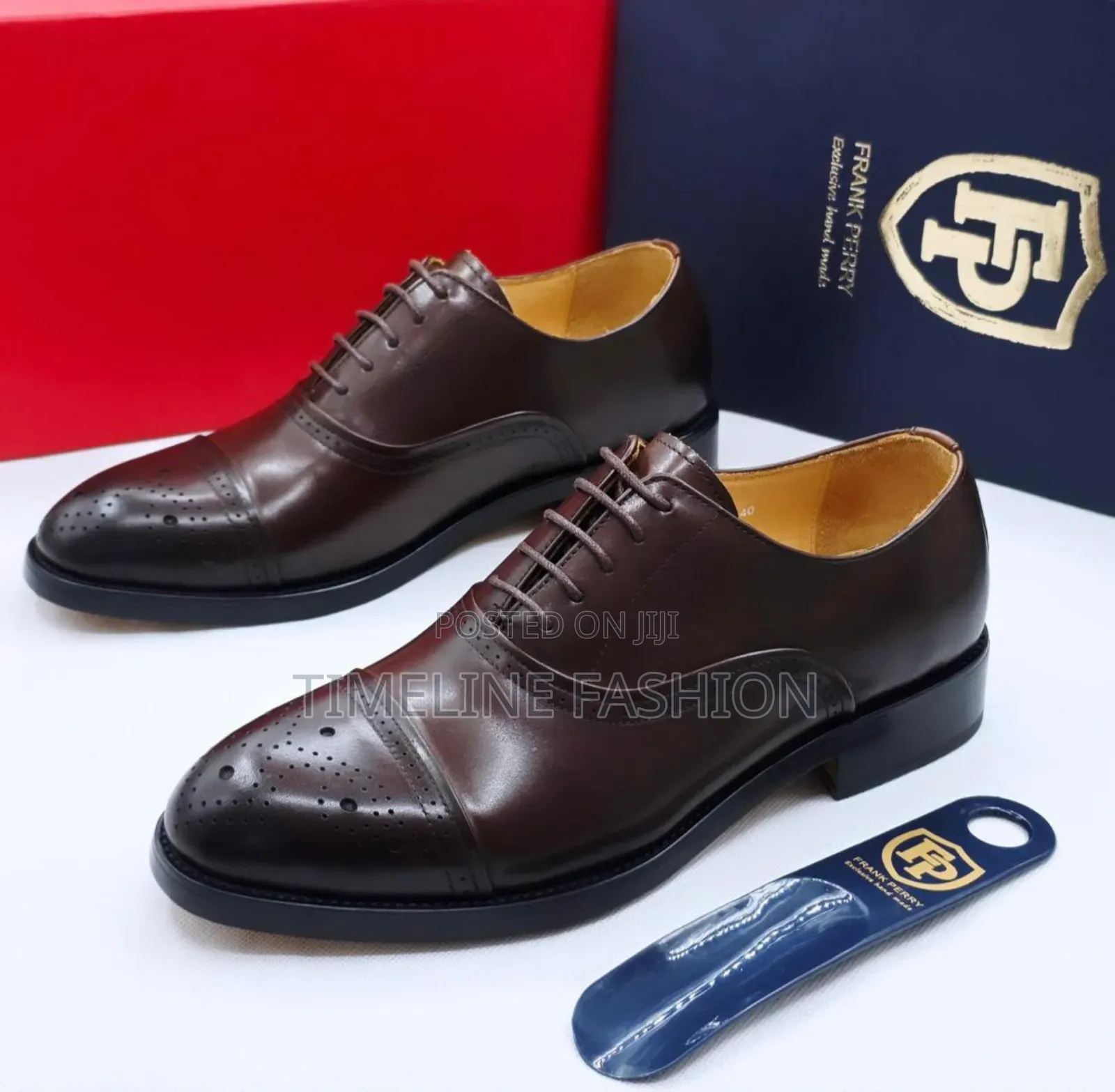Frank Perry Coffee Brown Men's Stylish Lace Shoes