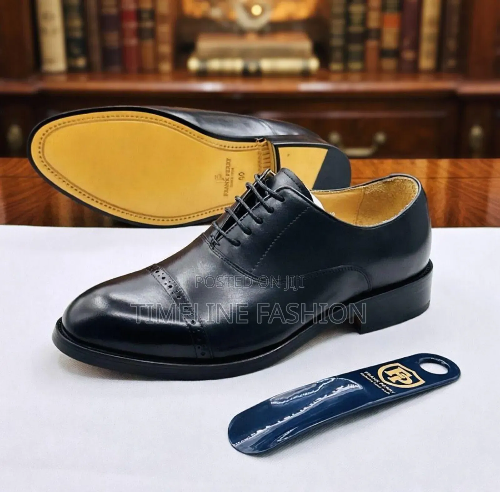 Genuine Leather Frank Perry Executive Men's Lace Shoes