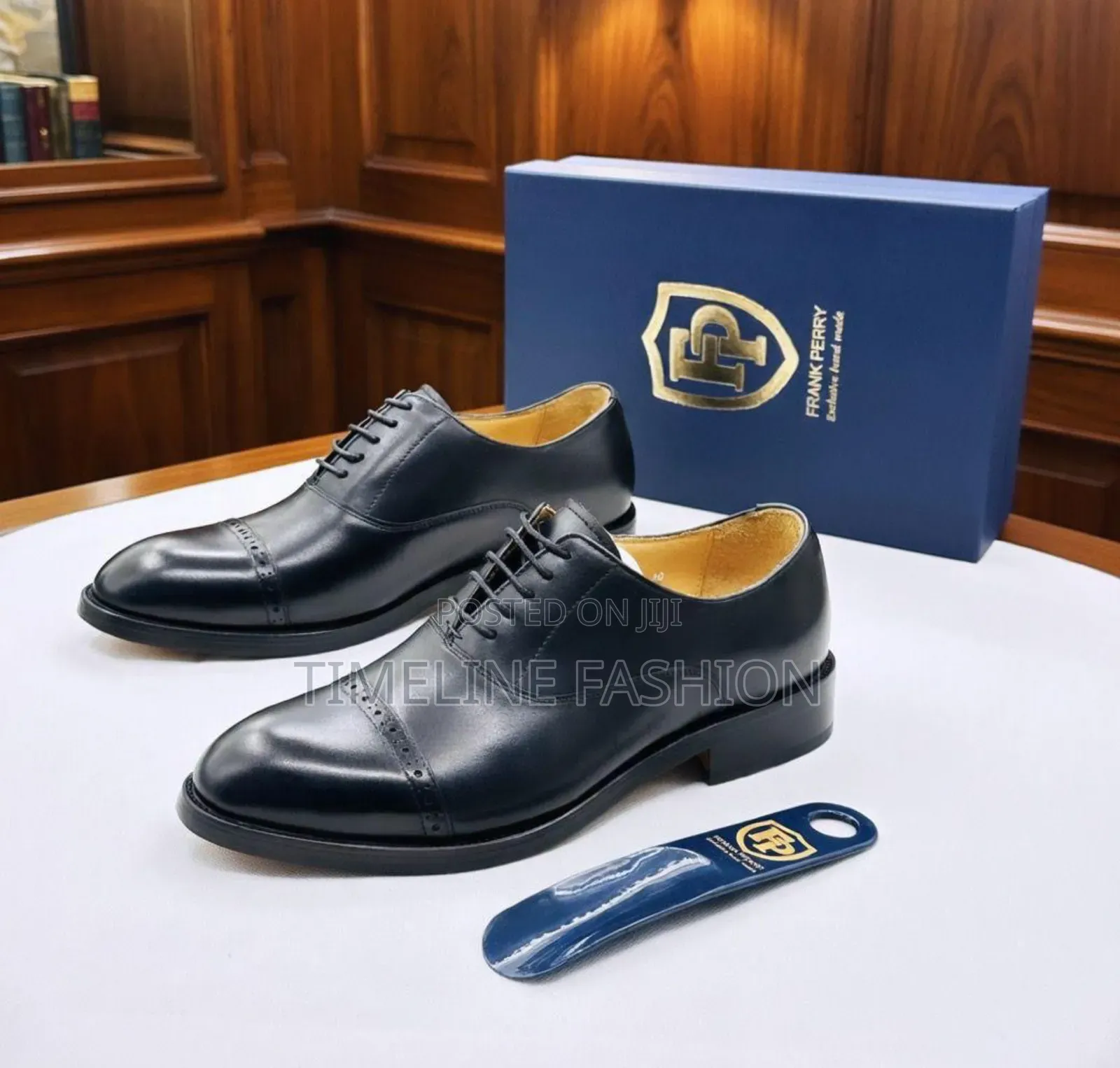 Genuine Leather Frank Perry Executive Men's Lace Shoes
