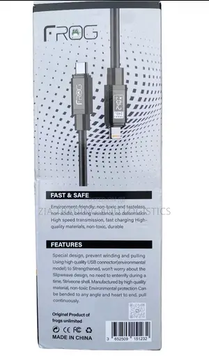 Frog Original Type-C /Usb Lightning 2m Cable for iPhone (Ios)