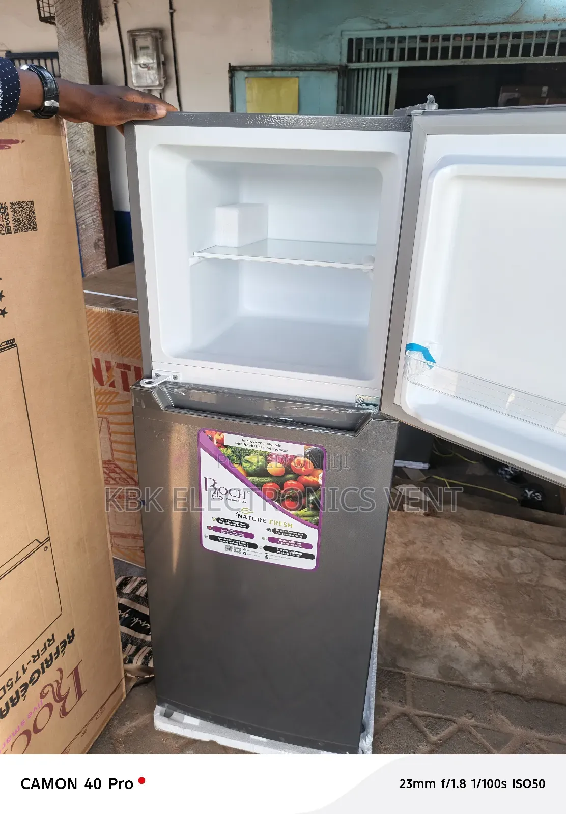 Roch 138liters Double Door Refrigerator