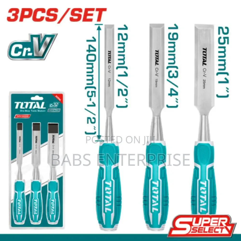Total 3 Pieces Wood Chisel Set - Tht41k0302