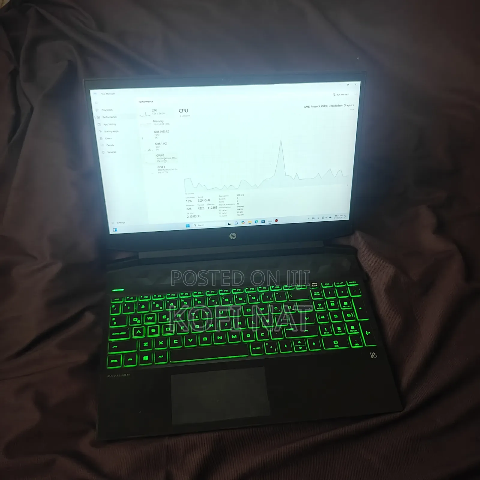 HP Pavilion Gaming Laptop 15-dk2xxx 16GB AMD Ryzen 5 HDD+SSD 512GB