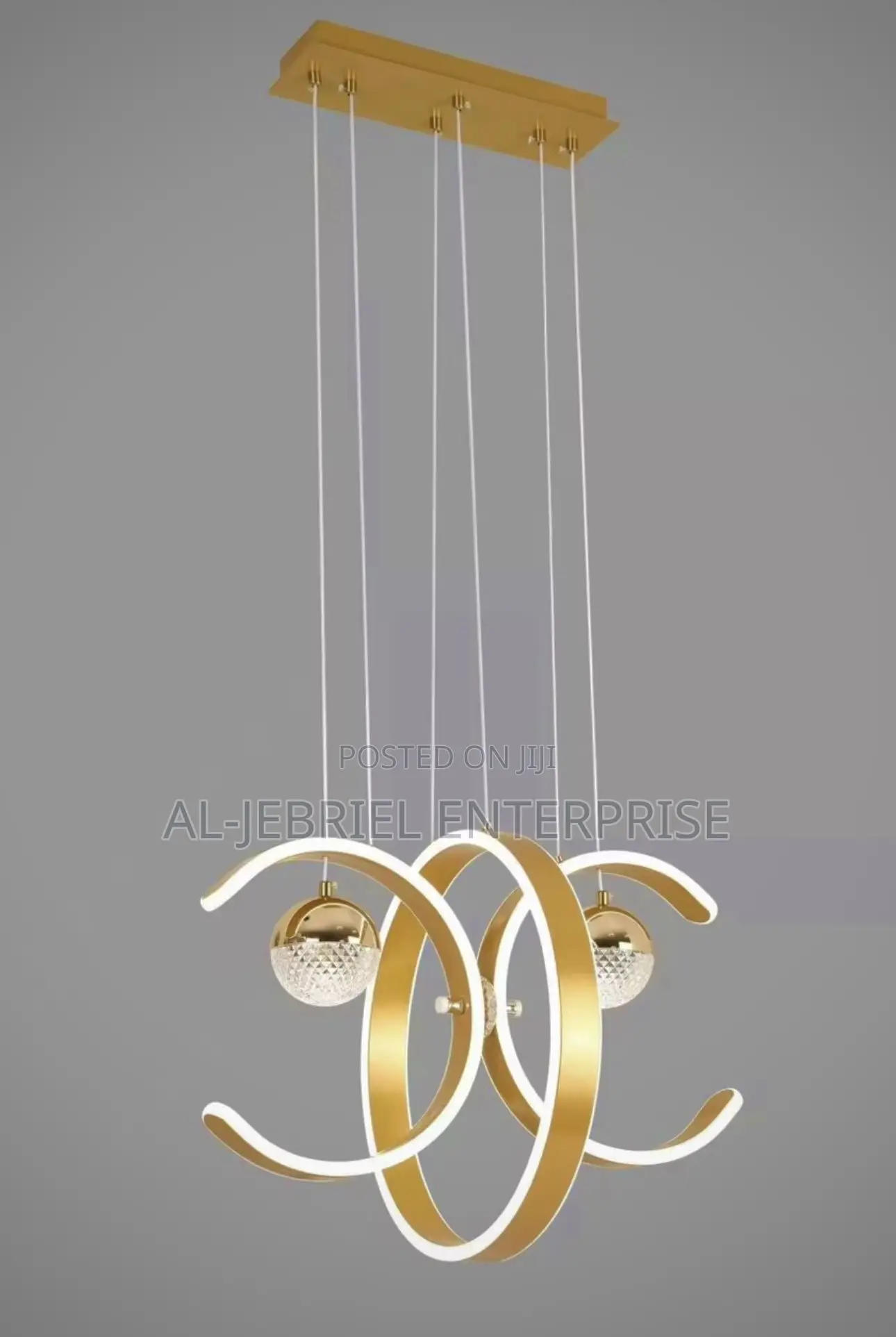 Sculptural Curved Led Chandelier