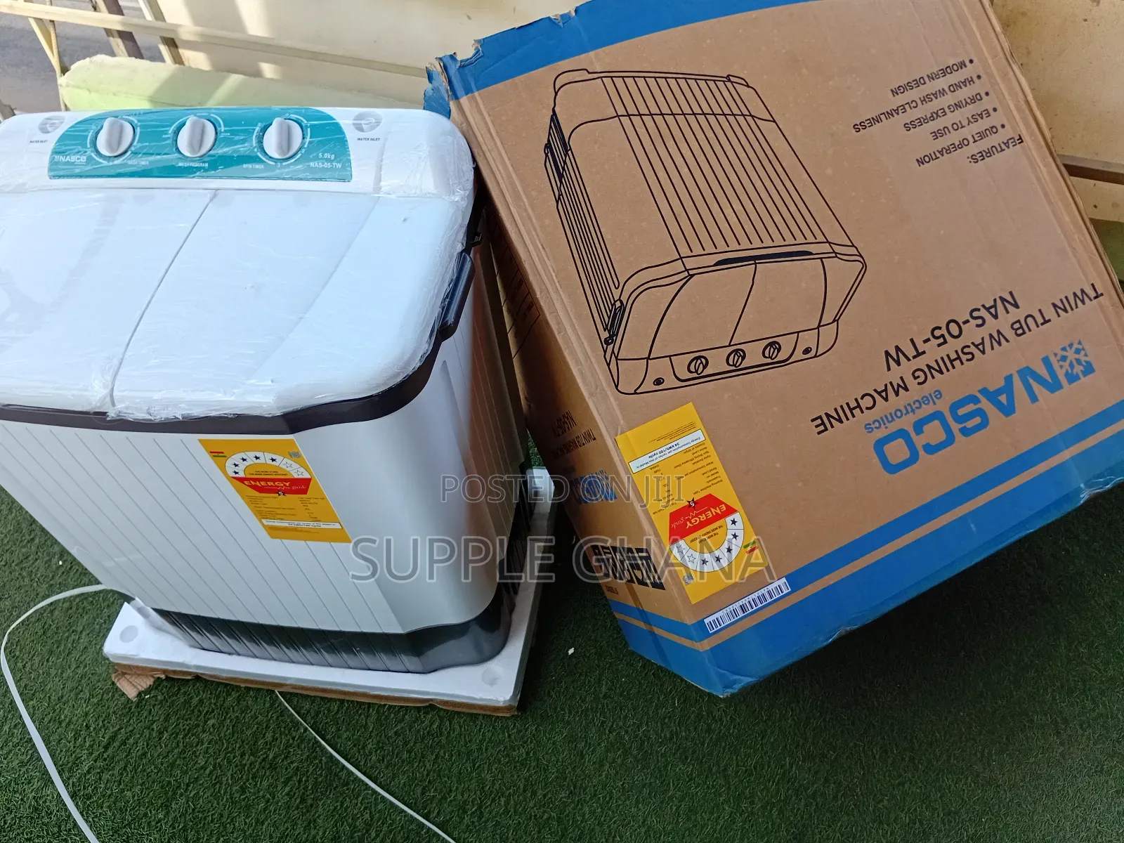 Nasco 5kg Twin Tub Washing Machine – Wash Spin Made Easy