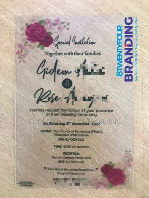 Wedding Cards (Flexible Transparent Plastic Card)