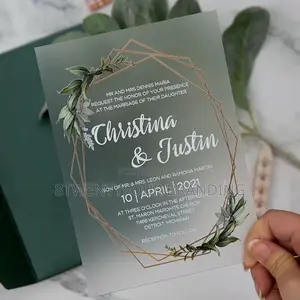 Acrylic Wedding Invitation (Moq: 50pcs)