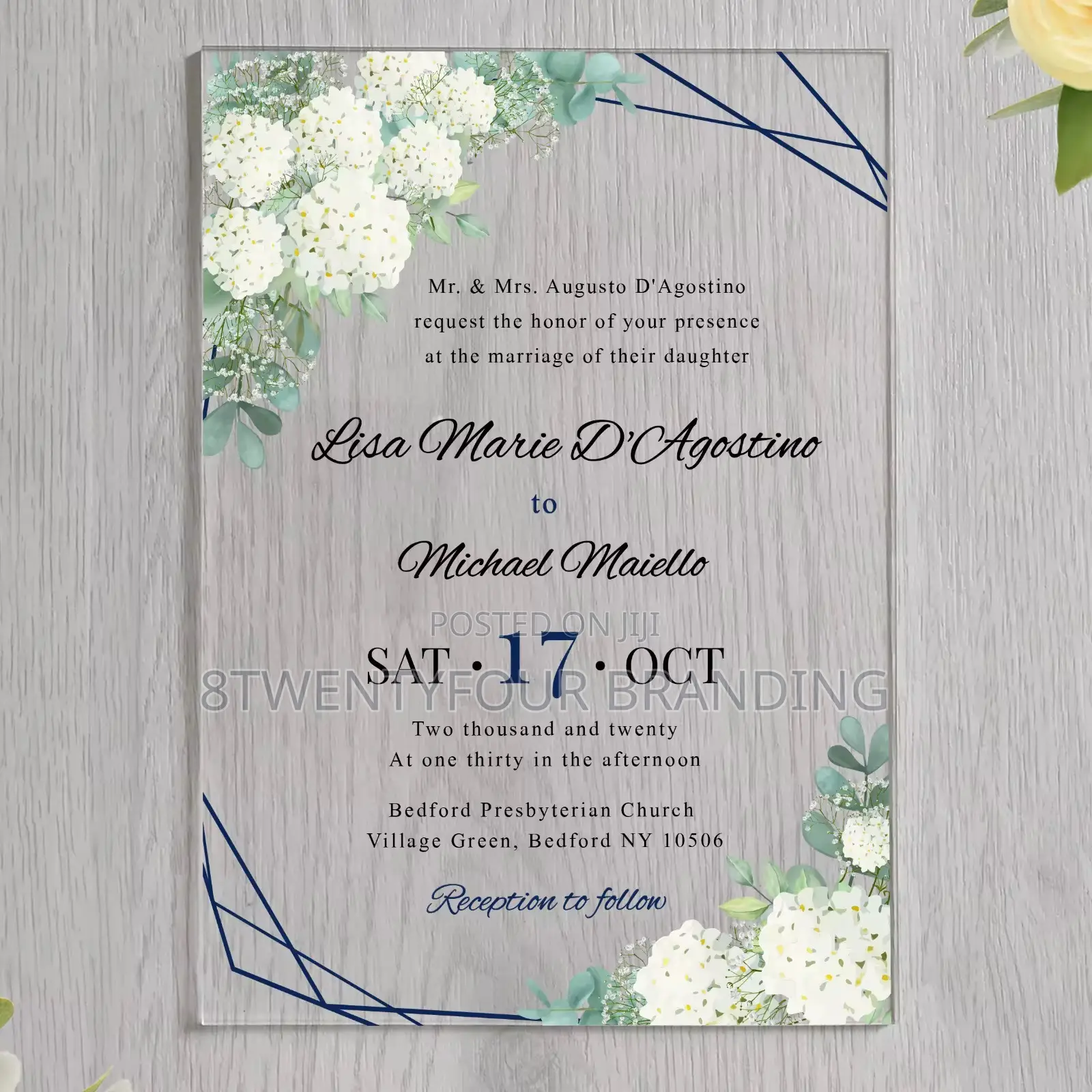 Acrylic Wedding Invitation (Moq: 50pcs)