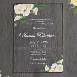 Acrylic Wedding Invitation (Moq: 50pcs)