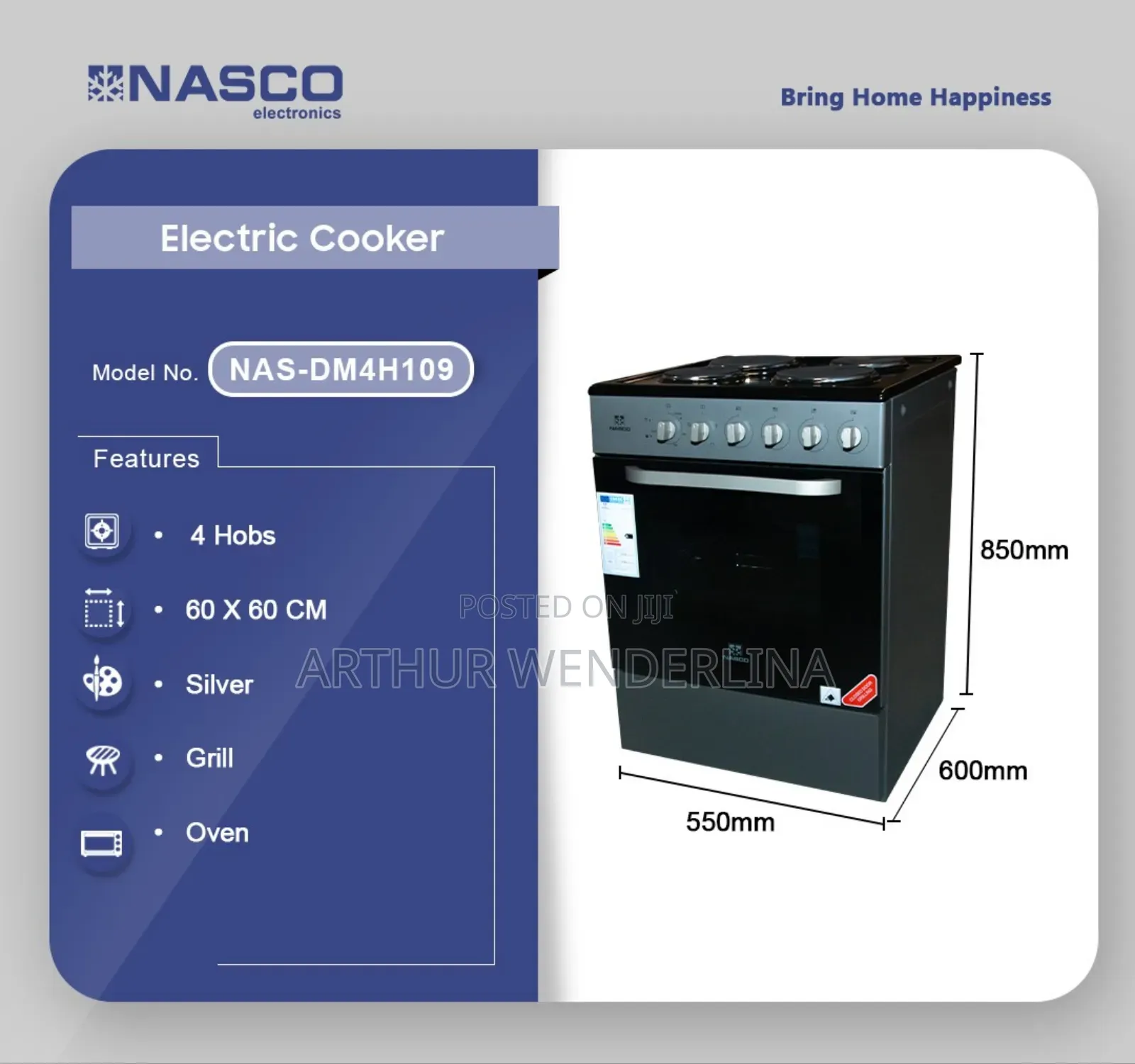Nasco Electric Stove With 4 Burner