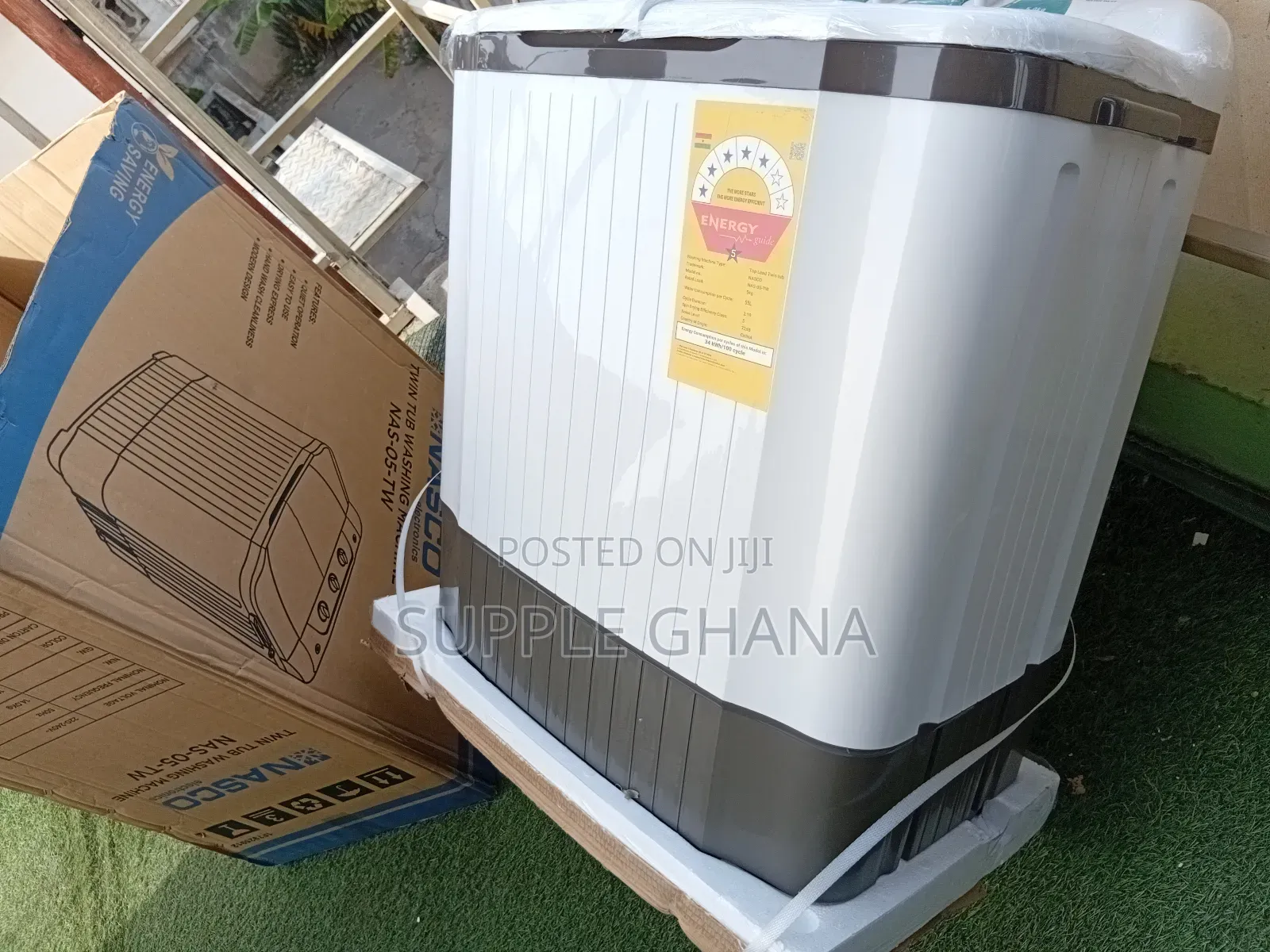 Nasco 5kg Twin Tub Washing Machine – Space-Saving Laundry Solution