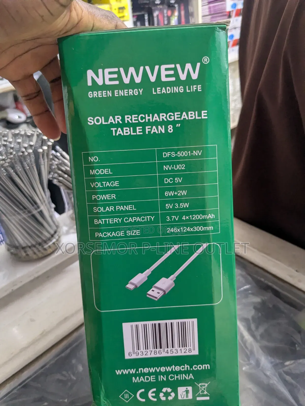 Solar Rechargeable Fan