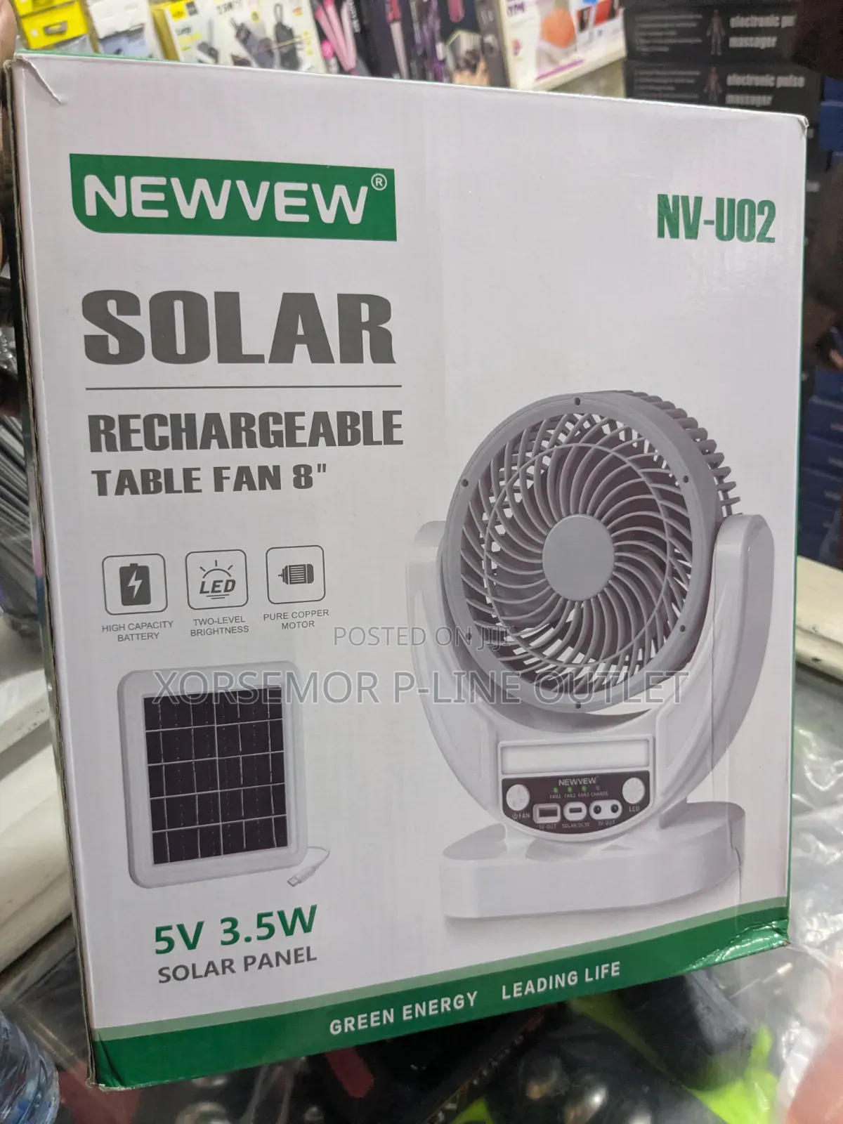 Solar Rechargeable Fan