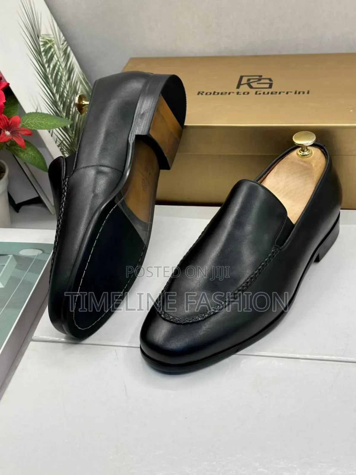 Roberto Guerrini Penny Loafer Shoe Size 39_46 Black