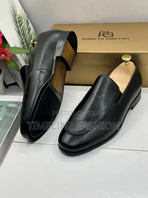Roberto Guerrini Penny Loafer Shoe Size 39_46 Black