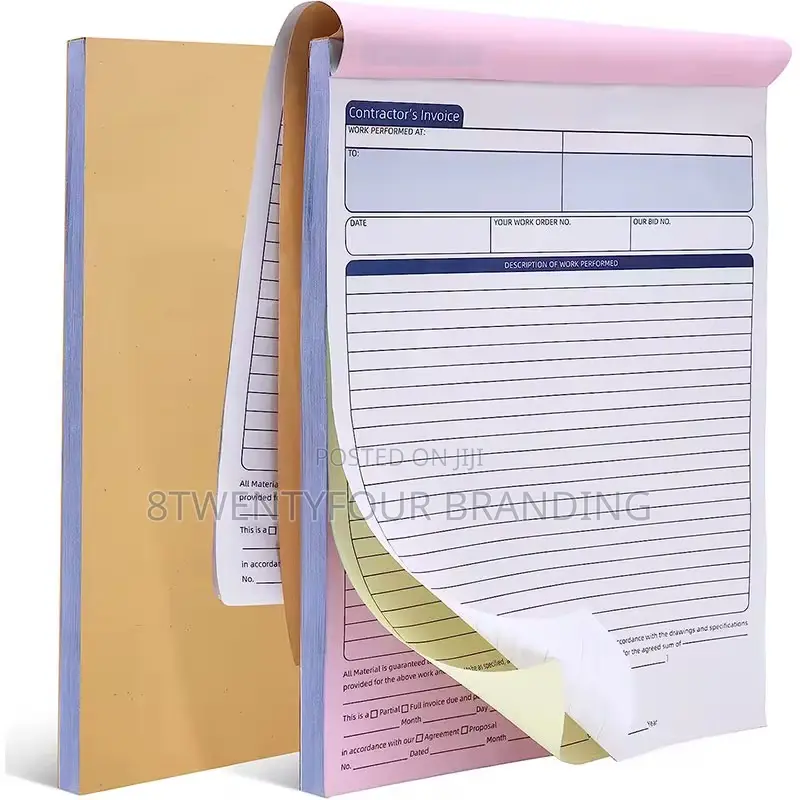 Receipt Invoice Booklets (A4 - A5 Sizes Bulk Printing Only)