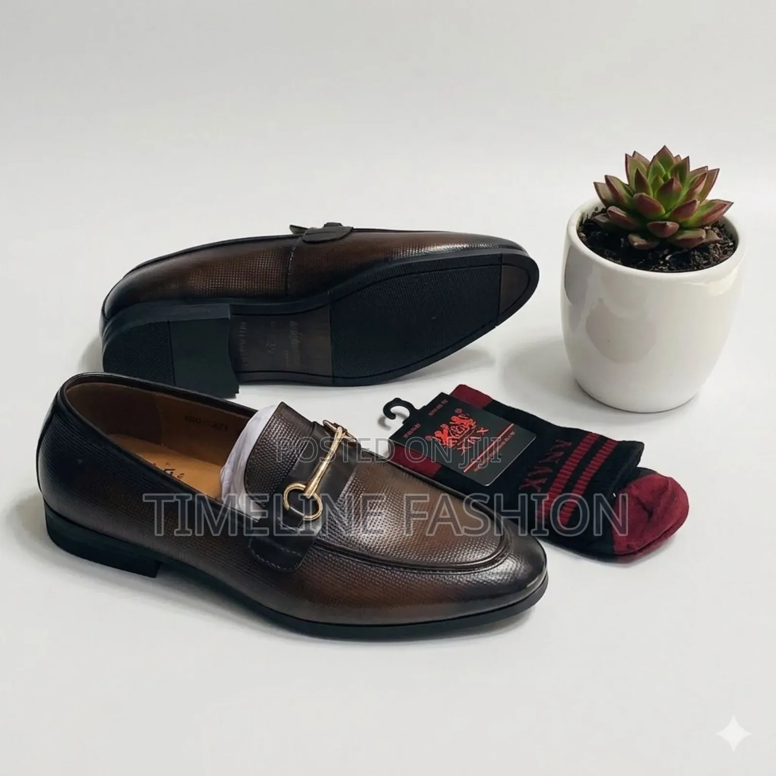 Genuine Leather Anax Coffee Brown Men's Easy Fix Shoes