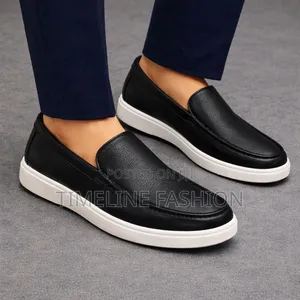 Black and White Hermes Classic Men's Sneakers