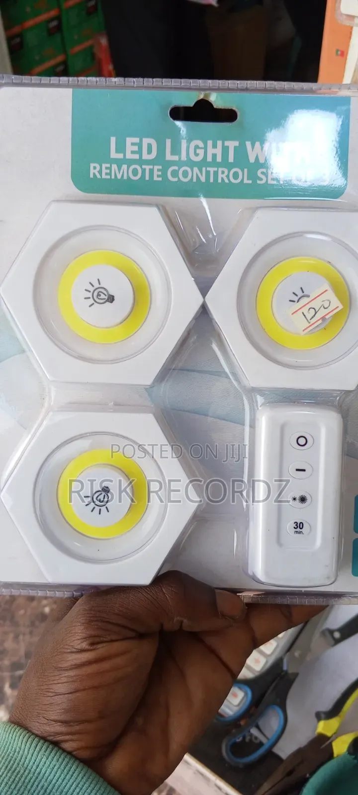 Led Light With Remote Control (Set of 3)