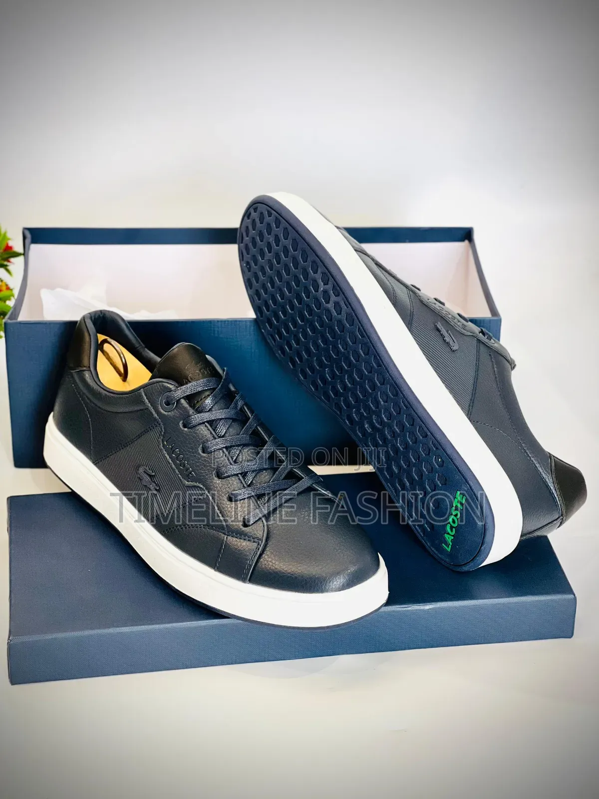 Lacoste Navy Blue Men's Classic Leather Footwear