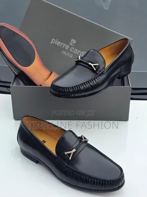 Pierre Cardin Black Leather Easy Wear Shoes