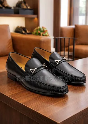 Pierre Cardin Black Leather Easy Wear Shoes