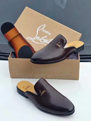 Coffee Brown Christian Louboutin Executive Men's Half Shoes