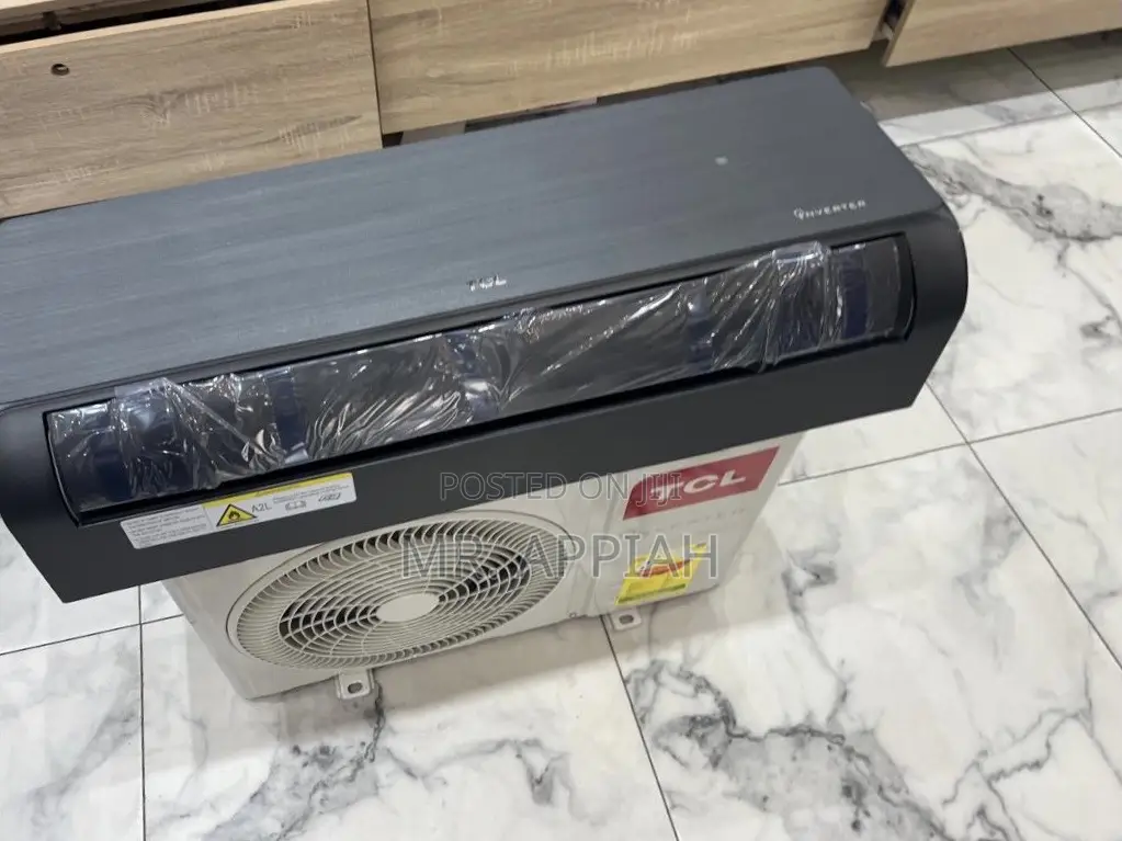 Unique TCL 1.5hp Inverter Dark Gray Wooden Finish Air Conditioner.