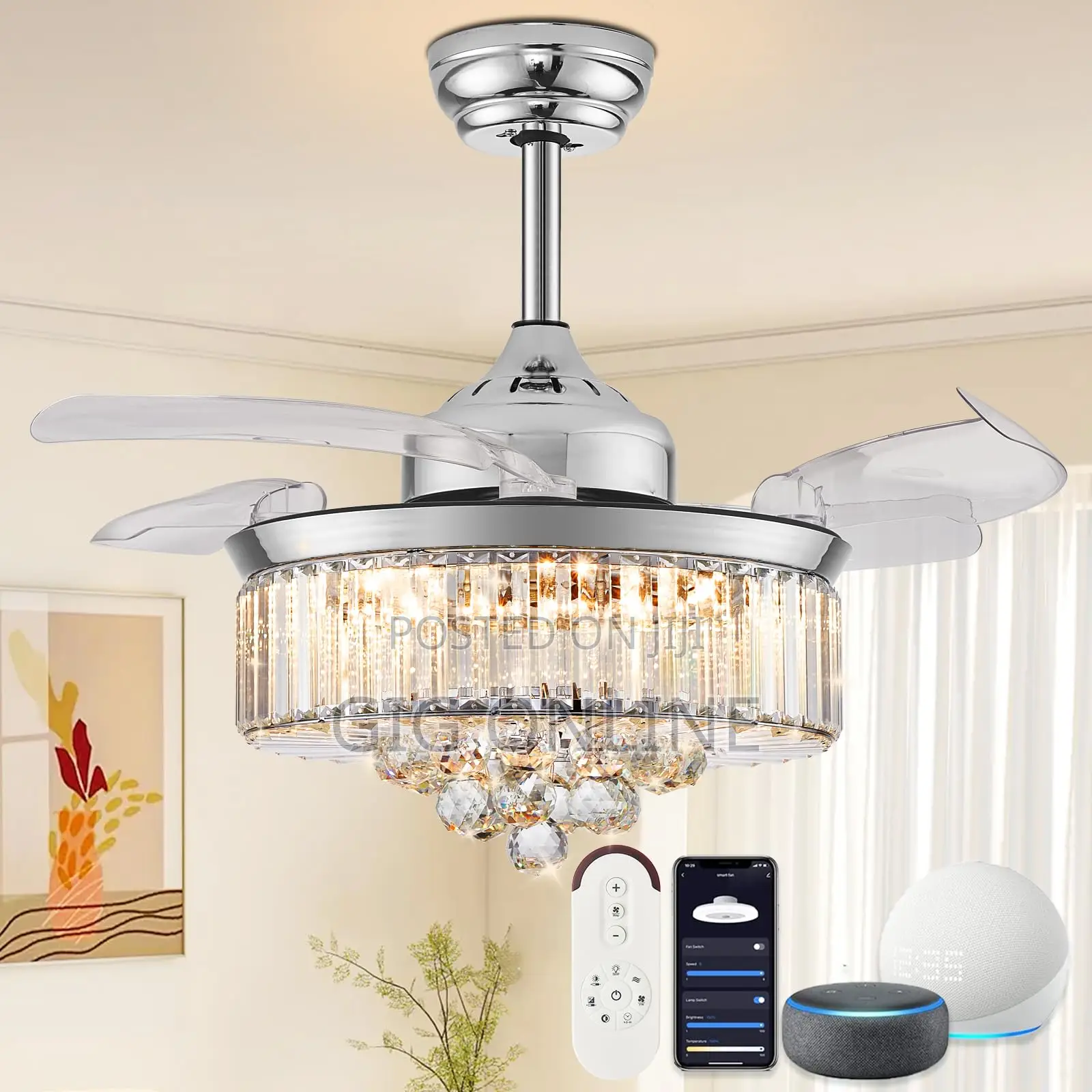 New Chanelier Fan With Light