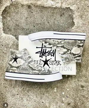 Converse X Stussy Chuck 70 High Snakeskin Sneakers