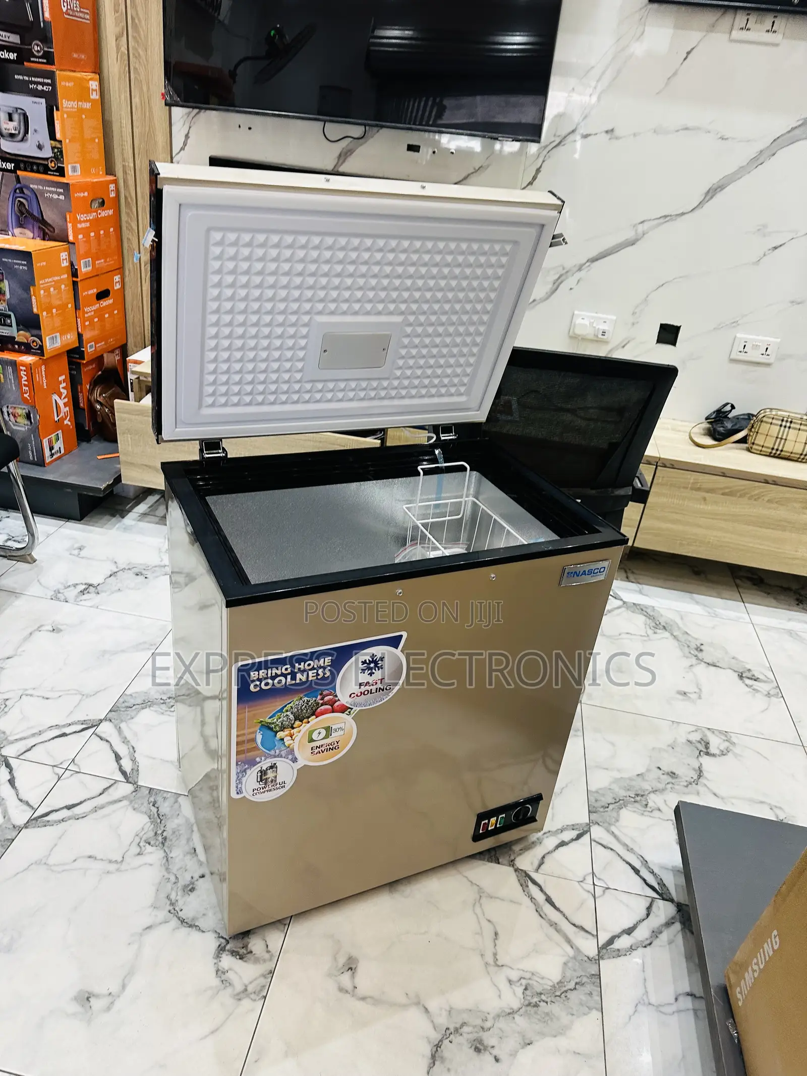 Quick Chill Chest Freezer Single Door Gold 200l Nas175fl