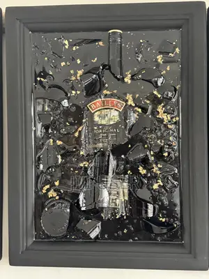 Epoxy Broken Bottle Wall Art