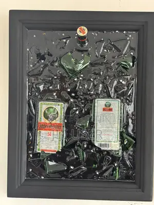 Epoxy Broken Bottle Wall Art