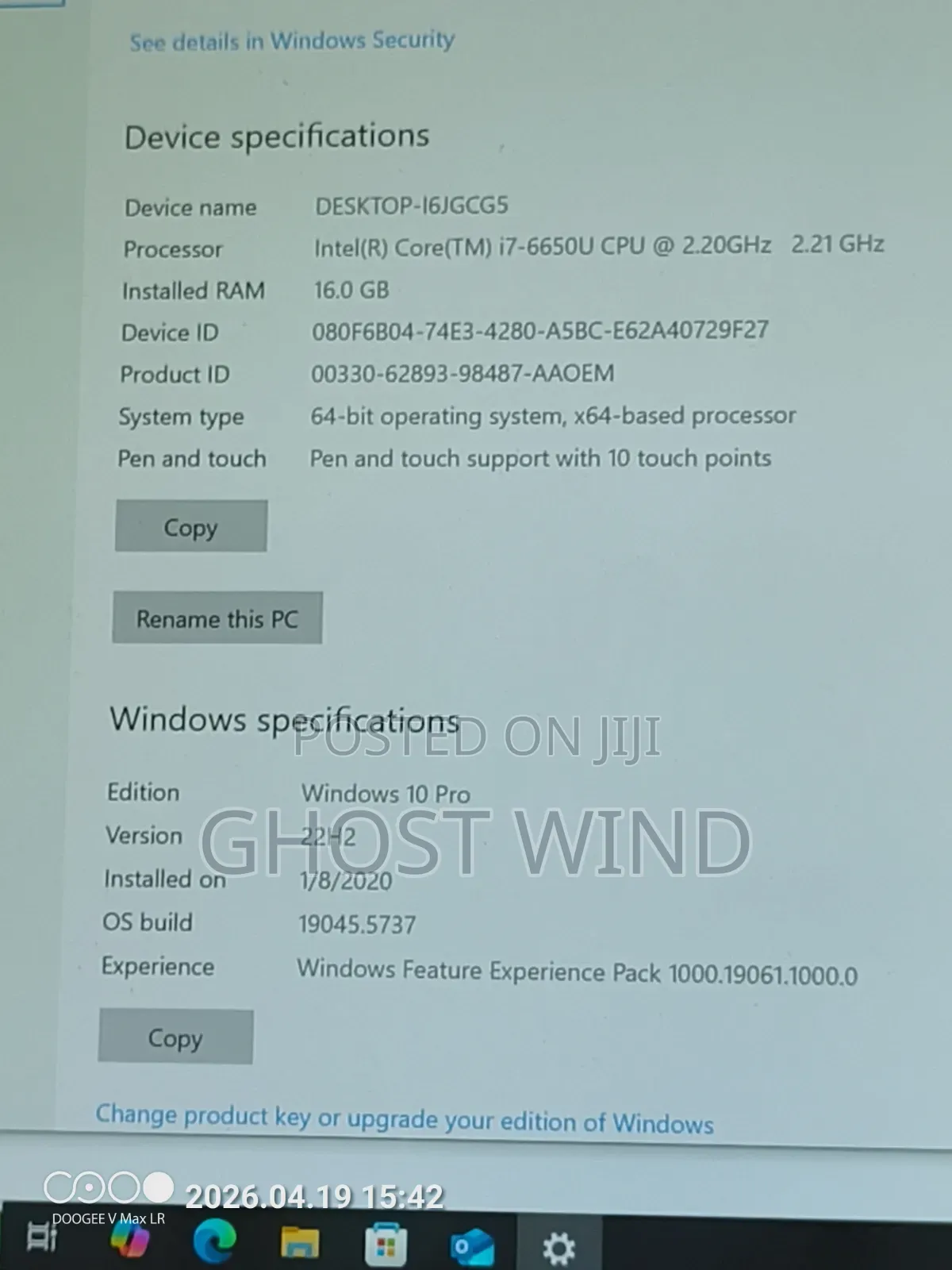 Laptop Microsoft Surface Pro 4 16GB Intel Core i7 SSD 500GB