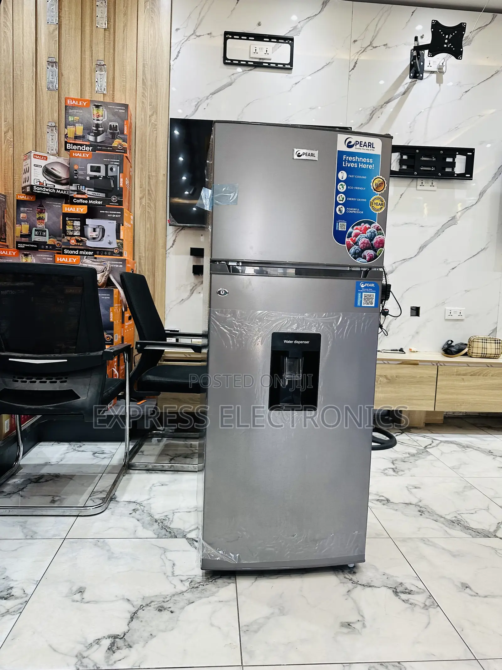 Text Us Fir Your Pearl Fridge Double Door Grey Pf-2521w0-5e