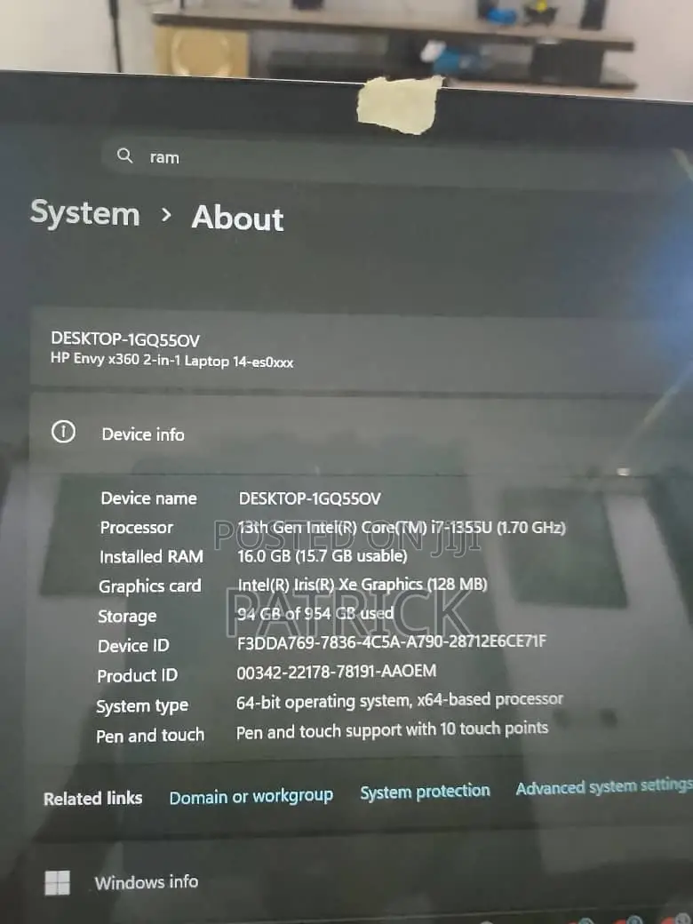 New Laptop HP Envy x360 16GB Intel Core i7 SSD 1T