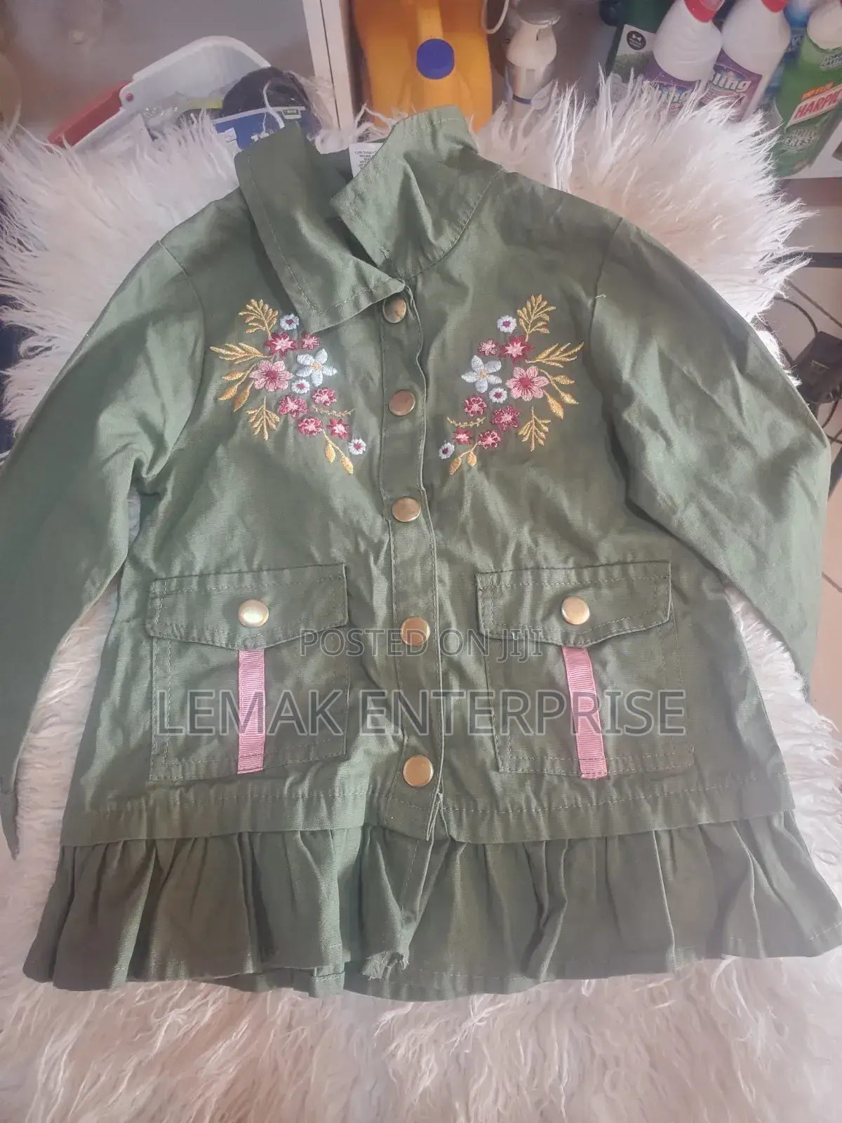 Little Lass Green Jacket Size 2t