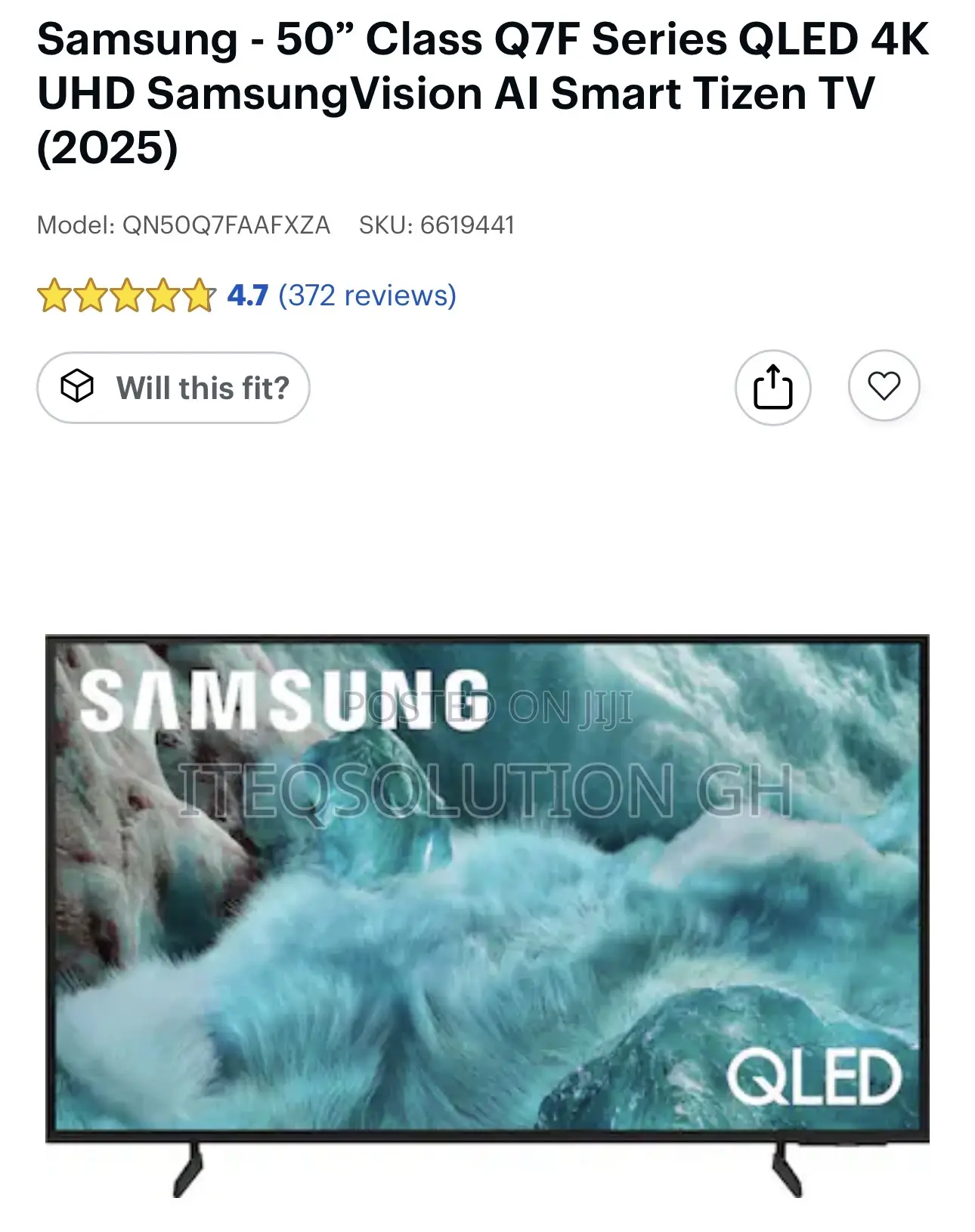 2025 Samsung - 50" Class Q7f Series Qled Ai Smart