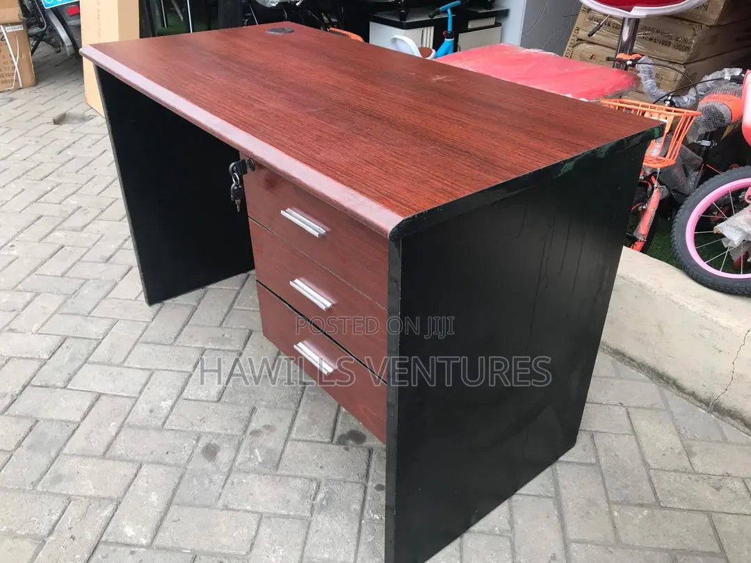 Three-Drawer Executive Pedestal Desk