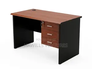 Three-Drawer Executive Pedestal Desk