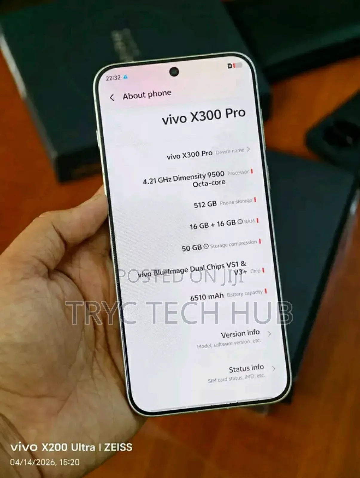 New Vivo X300 Pro 512 GB White