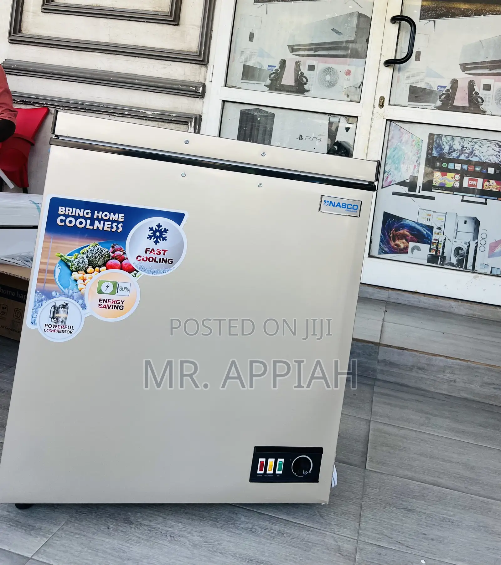 Lovely Design Nasco 138l Electric Chest Freezer(Nas-175fl)Gold 