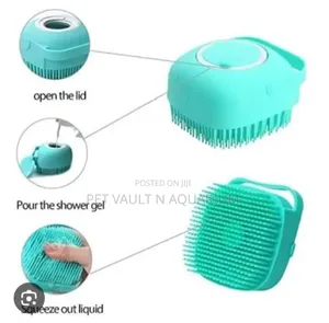 Silicon Brush With Shampoo Dispenser For Dogs/Cats