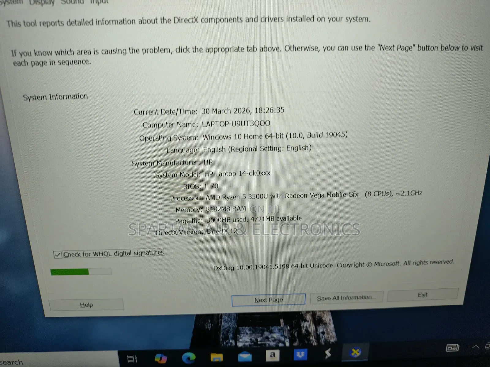 Laptop HP 14-dq2031tg 8GB AMD Ryzen 5 SSD 256GB