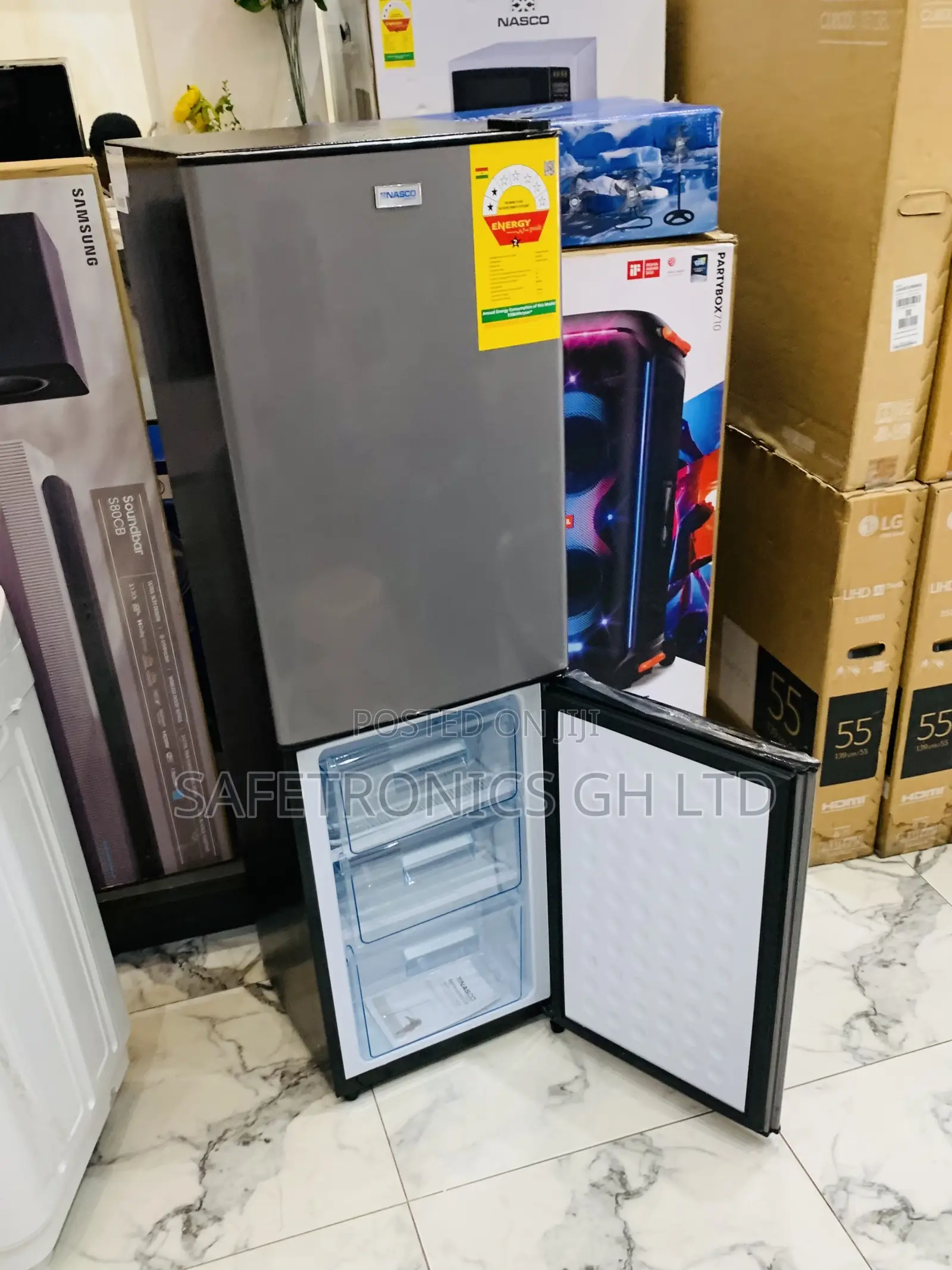 Neatly Boxed 158l Nasco Nasd2-20fl Double-Door Refrigerator