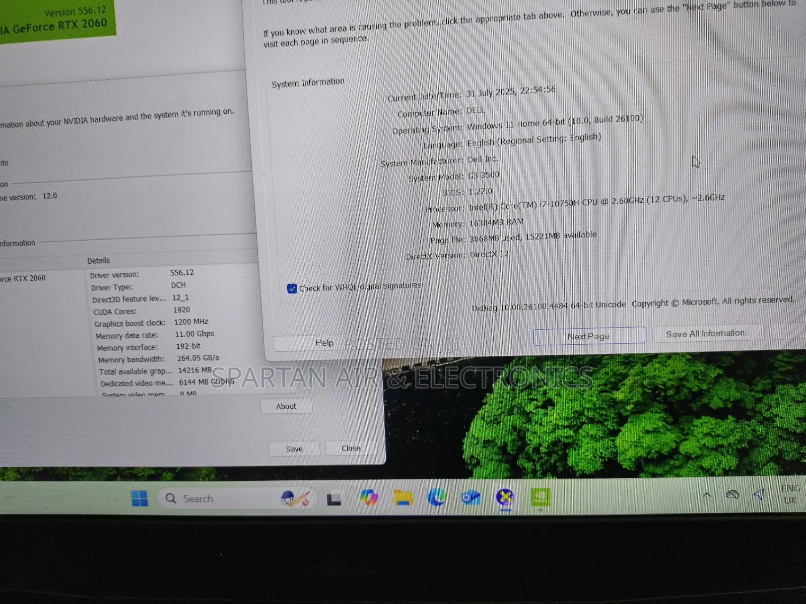 Laptop Dell G3 15 3590 16GB Intel Core i7 SSD 512GB